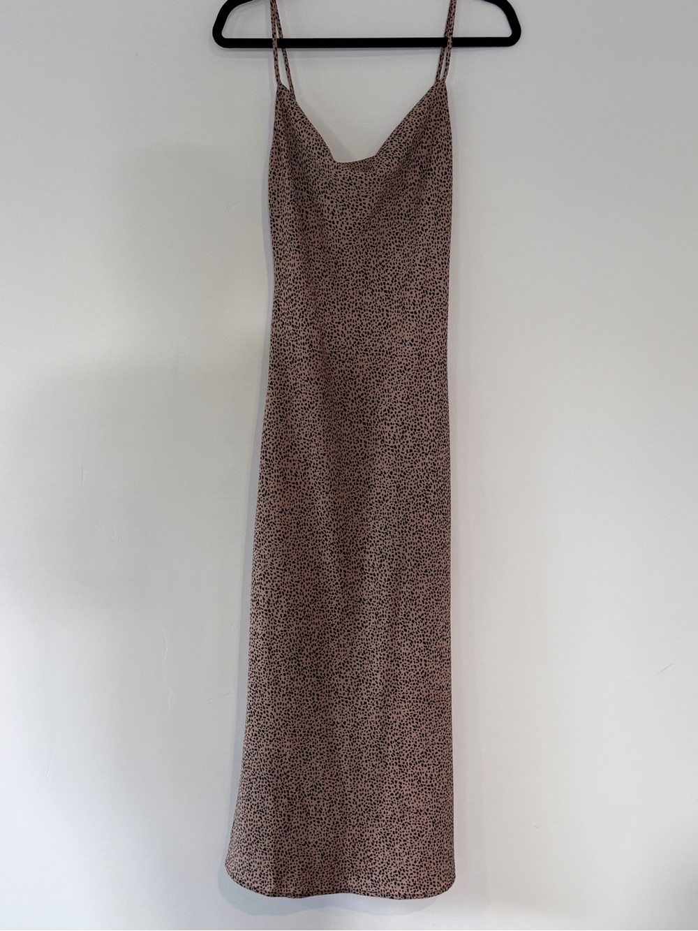 audrey Taupe Leopard Print Maxi Slip Dress